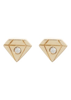 EF Collection 14K Yellow Gold Baby Gem Diamond Stud Earrings - 0.01 ctw at Nordstrom Rack