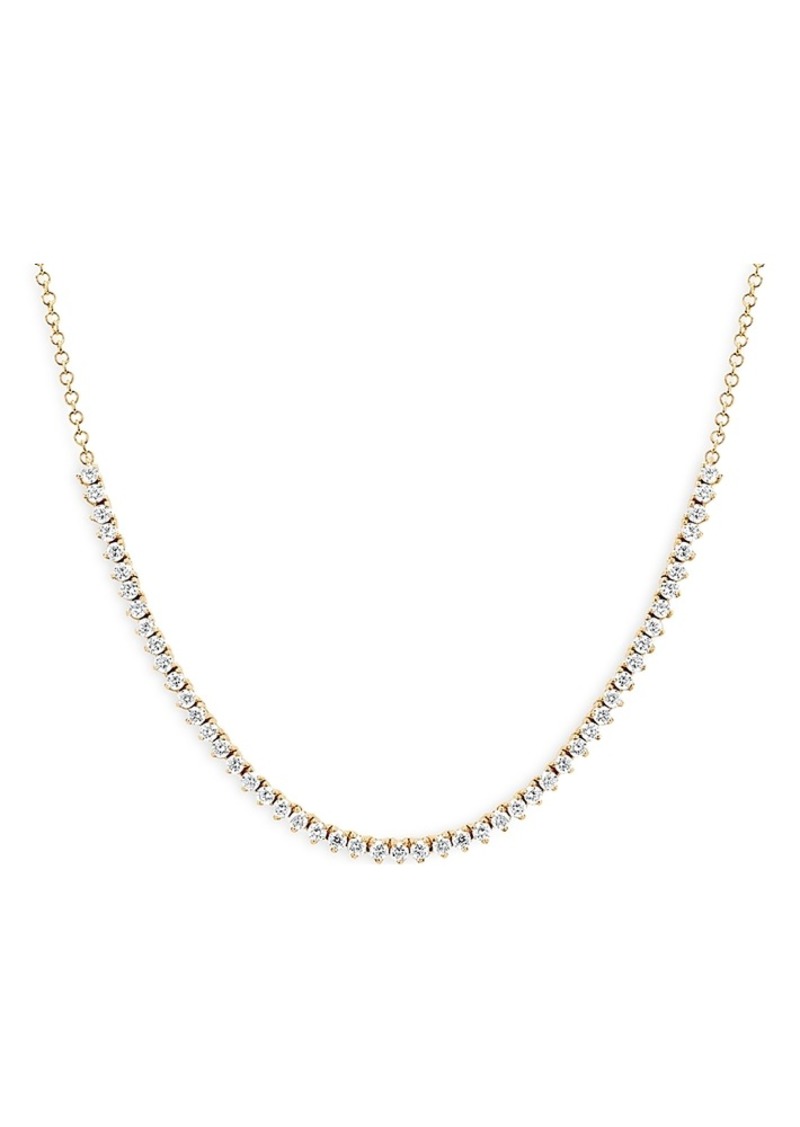 Ef Collection 14K Yellow Gold Diamond Collar Necklace, 14-16