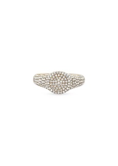 Ef Collection 14K Yellow Gold Diamond Pave Ring