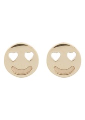 EF Collection 14K Yellow Gold Happiness Stud Earrings at Nordstrom Rack