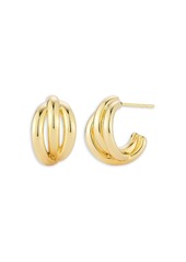 Ef Collection 14K Yellow Gold Knot Huggie Earrings