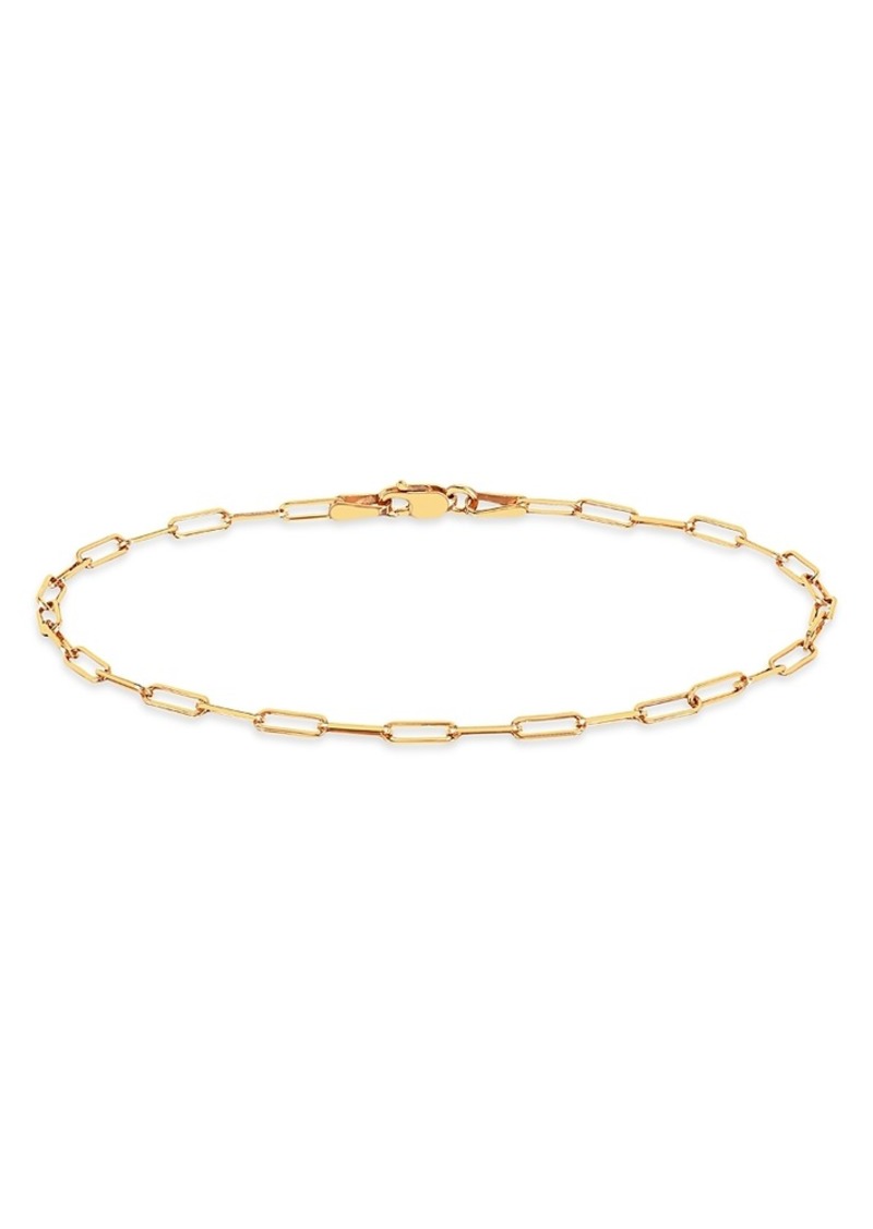 Ef Collection 14K Yellow Gold Lola Open Mini Chain Link Bracelet