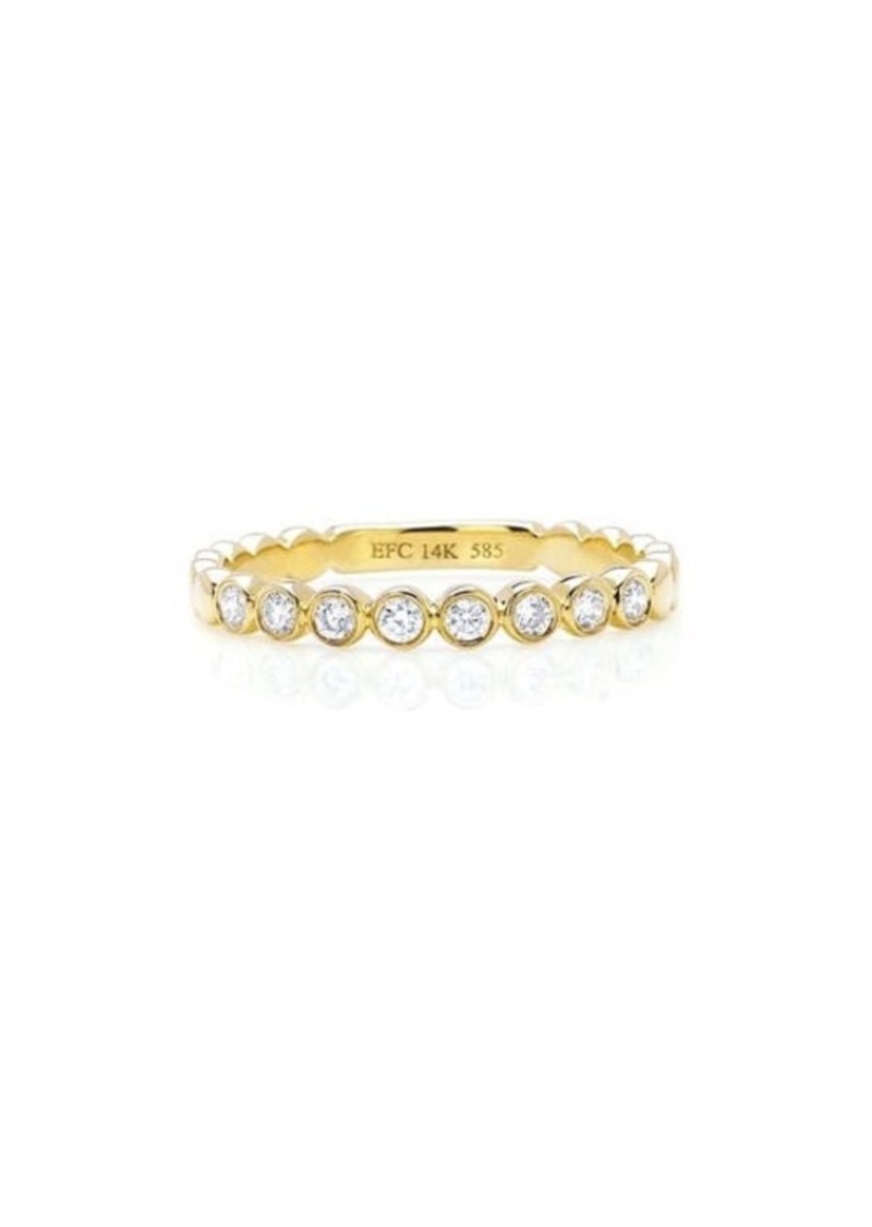 EF Collection Bezel Diamond Stackable Ring