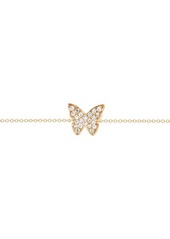 EF Collection Diamond Butterfly Pendant Bracelet