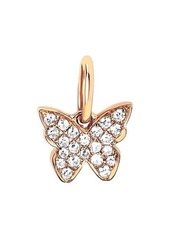 EF Collection Diamond Butterfly Pendant Charm in Diamond/Yellow Gold at Nordstrom