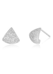 EF Collection Diamond Chevron Stud Earrings