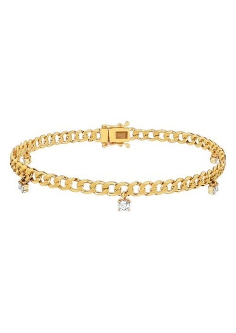 EF Collection Diamond Curb Chain Bracelet