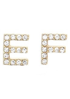 EF Collection Diamond Initial Stud Earring