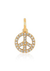 EF Collection Diamond Mini Peace Pendant in Yellow Gold at Nordstrom