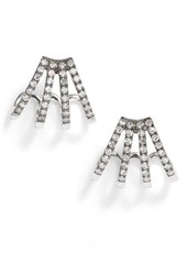 EF Collection Diamond Multirow Huggie Earrings