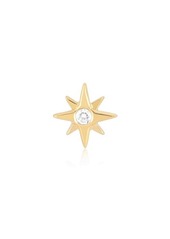 EF Collection Diamond Starburst Single Stud Earring in Yellow Gold at Nordstrom