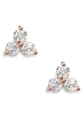 EF Collection Diamond Trio Stud Earrings in Rose Gold at Nordstrom