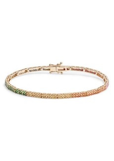 EF Collection Double Row Rainbow Jewel Eternity Bracelet