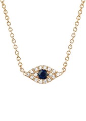 EF Collection Evil Eye Diamond & Sapphire Choker Necklace in Rose Gold at Nordstrom