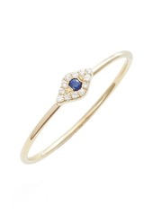 EF Collection Evil Eye Diamond & Sapphire Stack Ring