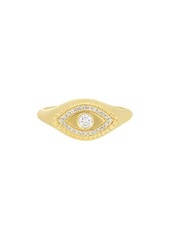 EF Collection Evil Eye Diamond Signet Ring