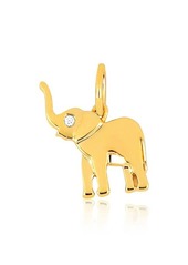 EF Collection Lucky Diamond Elephant Charm in Yellow Gold at Nordstrom