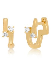 EF Collection Marley 14K Gold & Diamond Mini Huggie Earrings