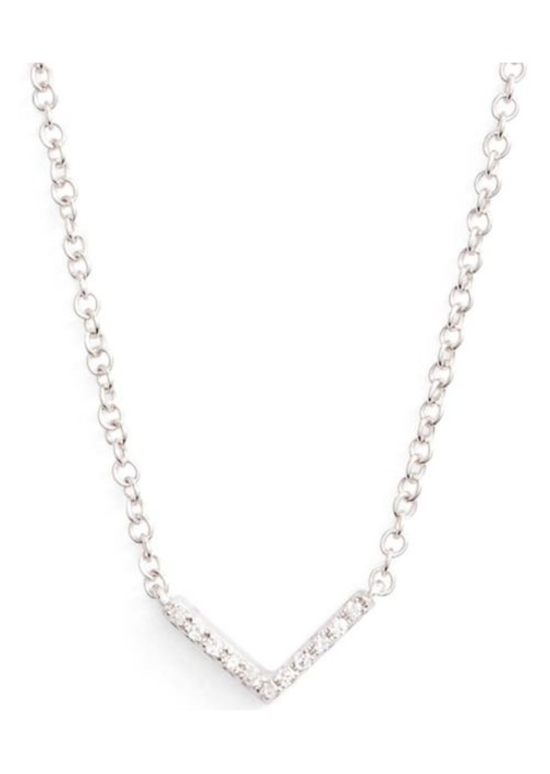 EF Collection Mini Chevron Diamond Pendant Necklace