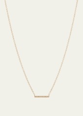 EF Collection Mini Diamond Bar Pendant Necklace