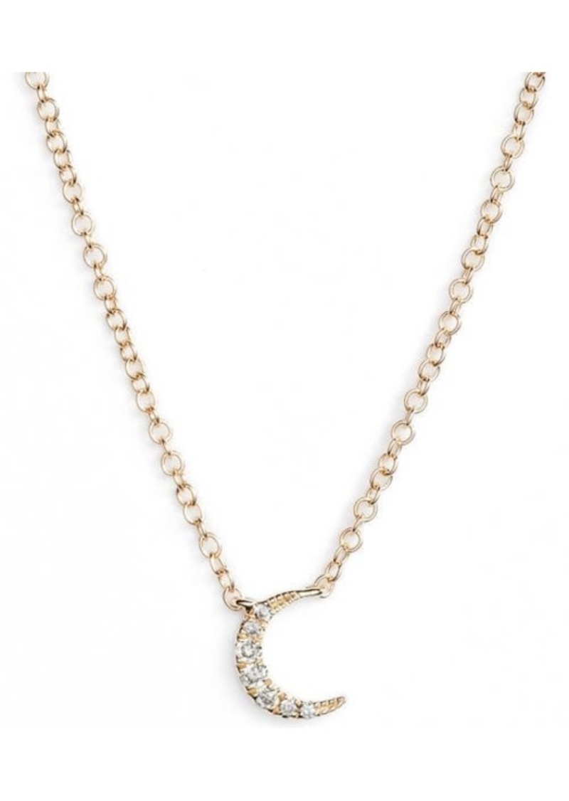 EF Collection Mini Moon Diamond Choker Necklace