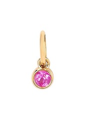 EF Collection Pink Sapphire Bezel Pendant Charm in Pink Sapphire/Yellow Gold at Nordstrom