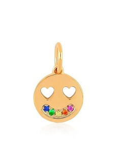 EF Collection Rainbow Happiness Face Charm in 14K Yellow Gold at Nordstrom