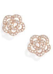 EF Collection Rose Diamond Stud Earrings