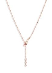 EF Collection Ruby & Diamond Snake Lariat Necklace