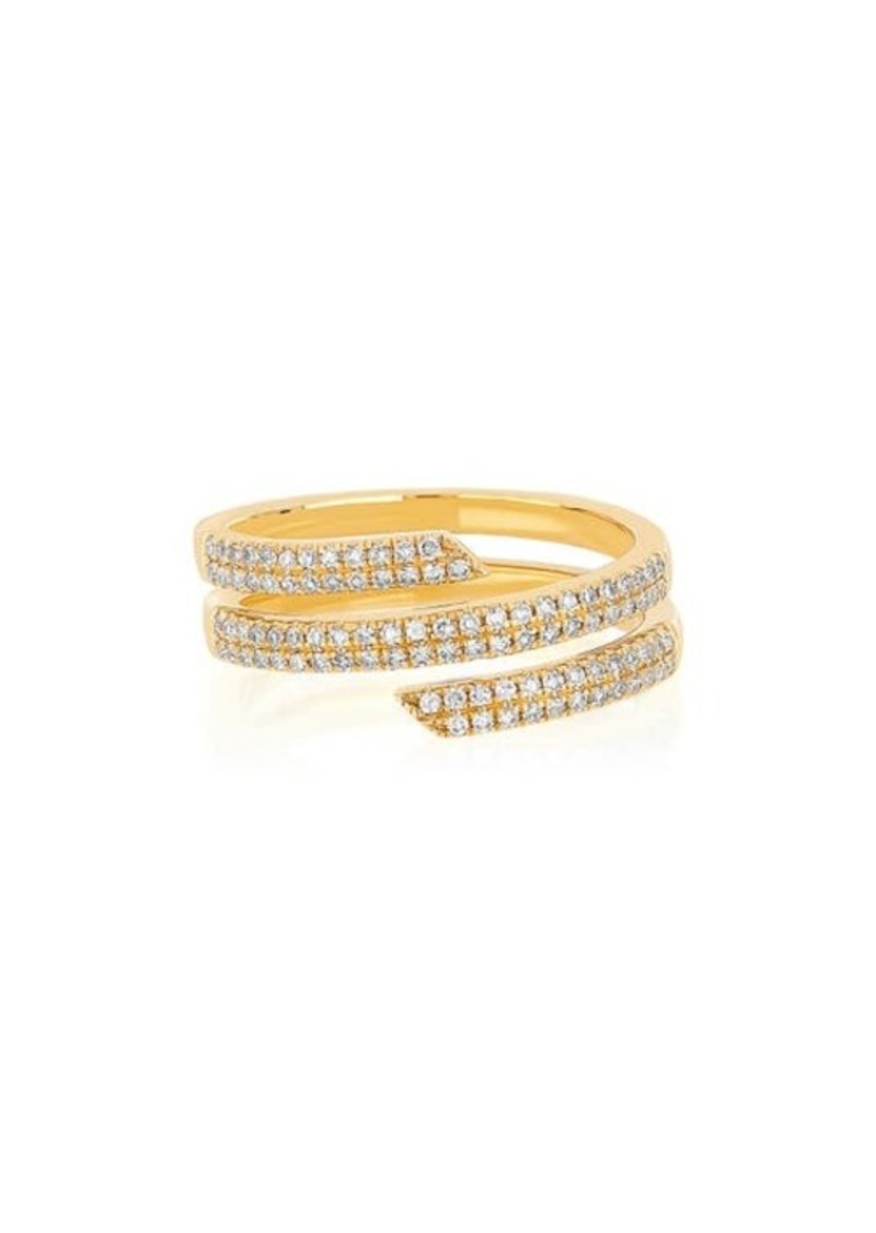 EF Collection White Diamond Swirl Ring