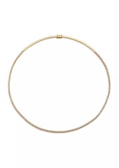 EF Collection Grace 14K Yellow Gold & Diamond Tennis Necklace