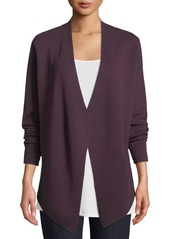 Eileen Fisher Angle-Front Silky Tencel Cardigan