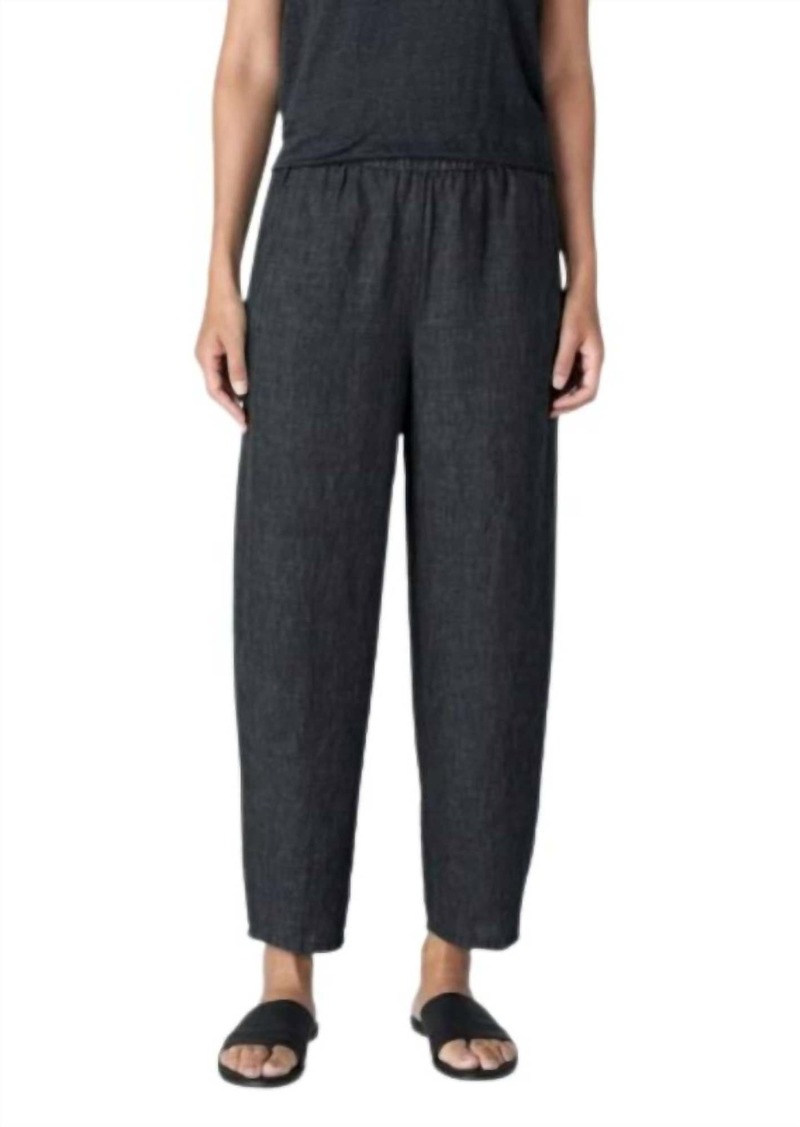 Eileen Fisher Ankle Pleated Ankle Pant In Graphite