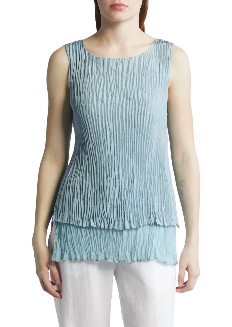 Eileen Fisher Ballet Neck Reversible Tunic In Seafoam