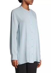 Eileen Fisher Band Collar Relaxed Shirt