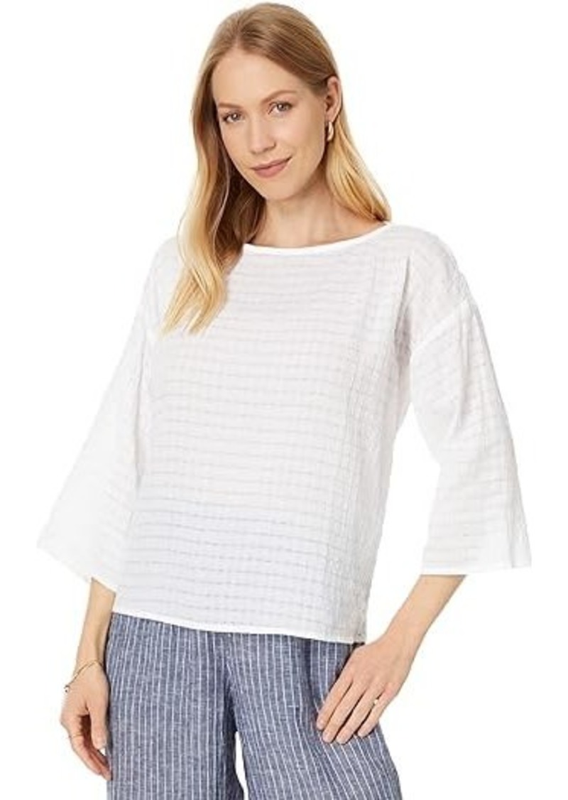 Eileen Fisher Bateau Neck Box Top