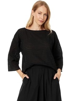 Eileen Fisher Bateau Neck Box Top