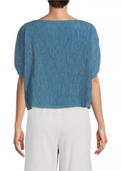 Eileen Fisher Bateau Neck Dolman-Sleeve Top