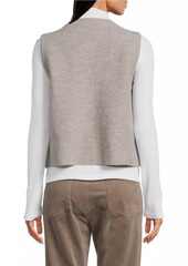 Eileen Fisher Boiled Wool V-Neck Vest