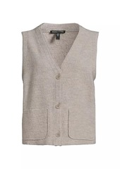 Eileen Fisher Boiled Wool V-Neck Vest