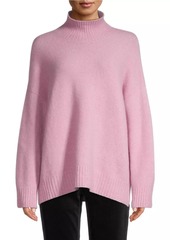 Eileen Fisher Boxy Cashmere-Blend Turtleneck Sweater