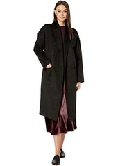 Eileen Fisher Brushed Wool Doubleface Shawl Collar Coat