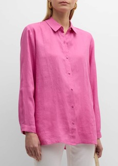Eileen Fisher Button-Down Organic Linen Shirt