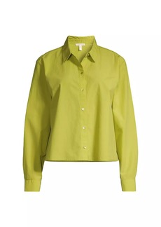 Eileen Fisher Button-Up Crop Shirt