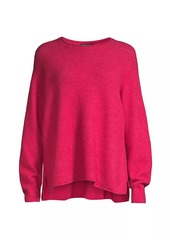 Eileen Fisher Cashmere-Blend Rib-Knit Sweater
