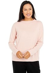 Eileen Fisher Cashmere Funnel Neck Box Top
