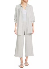 Eileen Fisher Check Cotton Button-Front Shirt