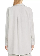 Eileen Fisher Check Cotton Button-Front Shirt