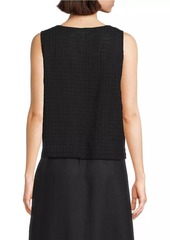 Eileen Fisher Checkered Cotton Vest Top