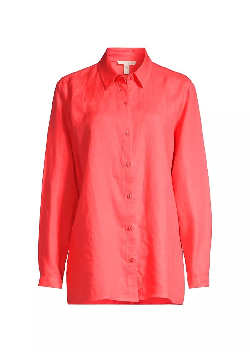 Eileen Fisher Classic Collar Linen Easy Shirt